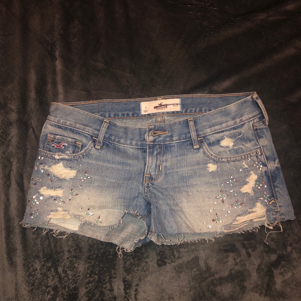 Beaded Hollister Denim Shorts size 1